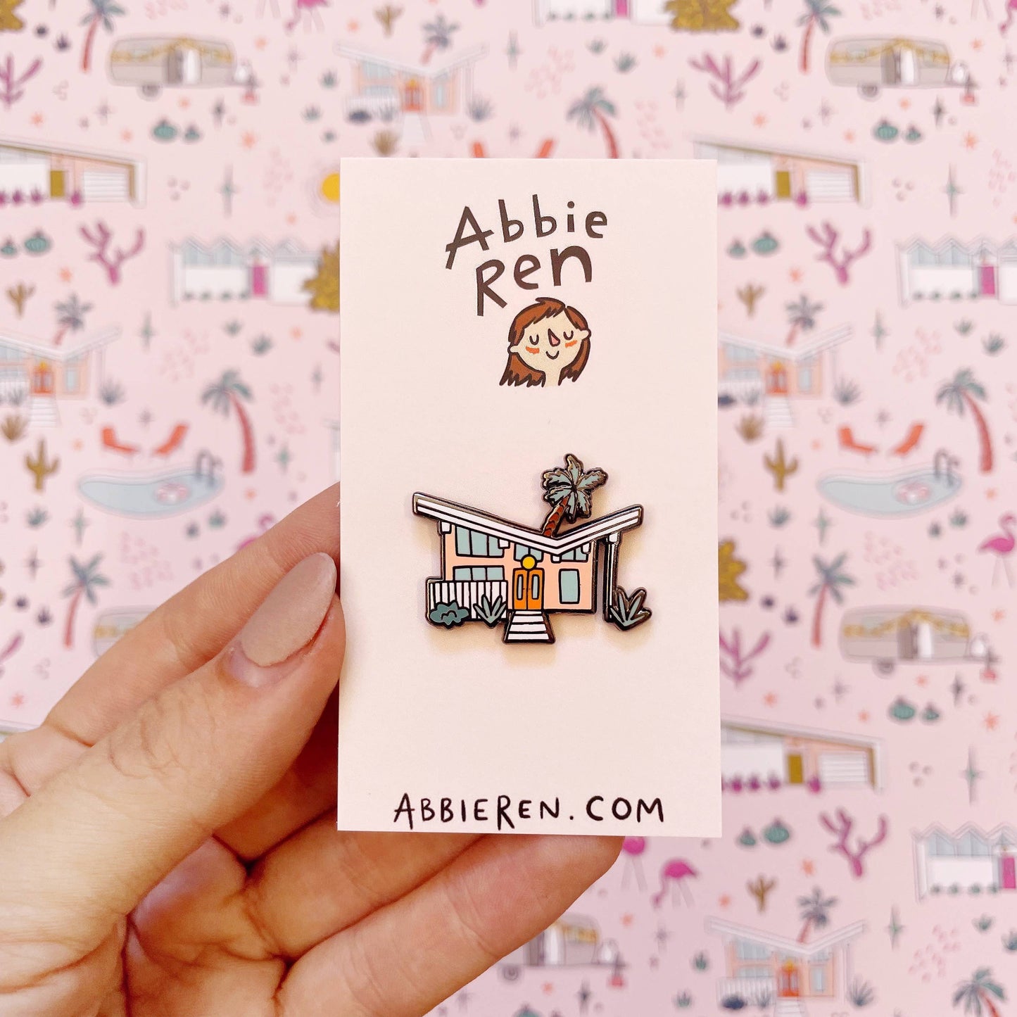 Palm Springs House Enamel Pin