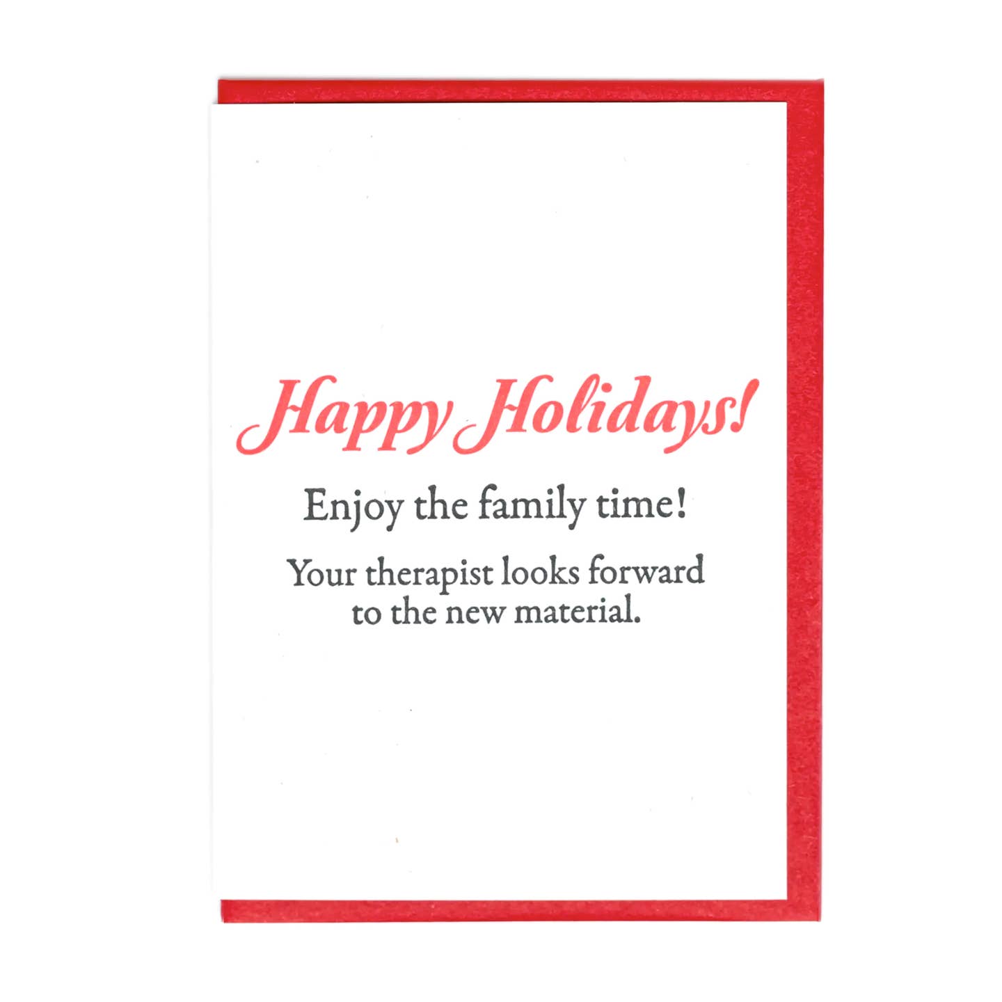 Therapist Material Holiday Card
