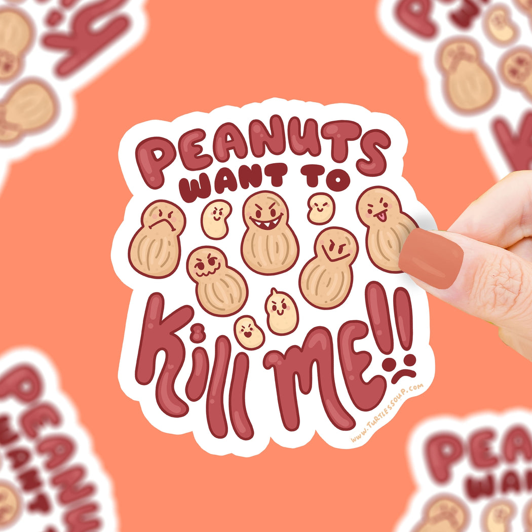 Peanuts Want To Kill Me Vinyl Sticker