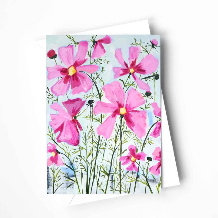 Cosmos Flower Card