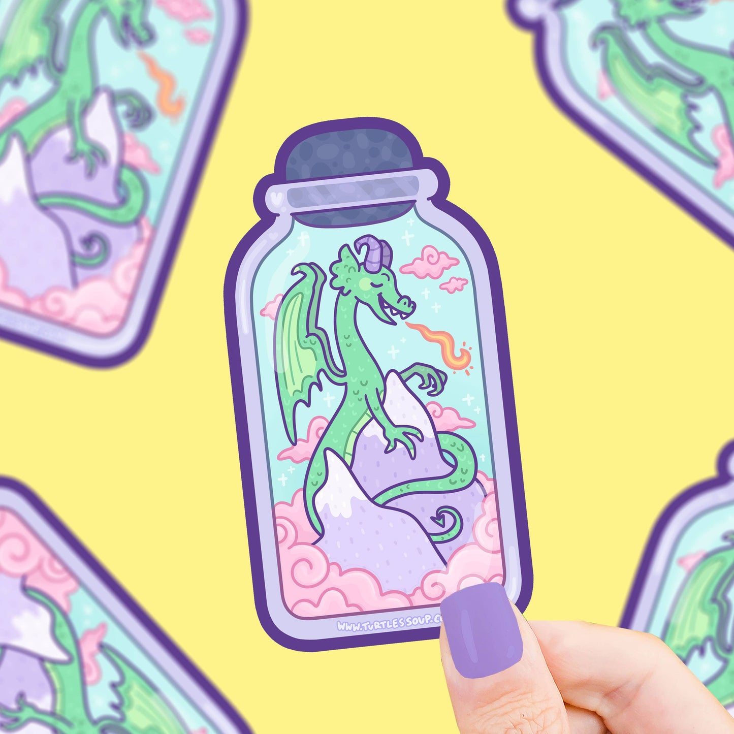 Dragon in a Jar Vinyl Sticker