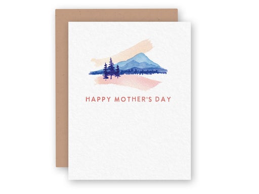 Peaceful Pink Mountains Mothers Day Card