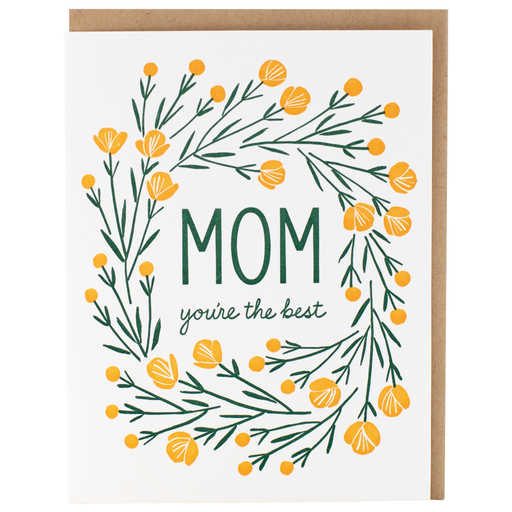 Botanic Wreath Mom Youre the Best Card