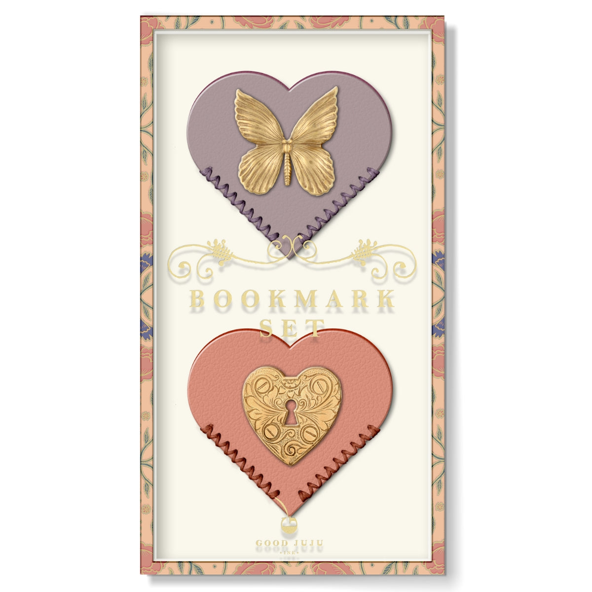Gold Charm Corner Bookmark Set
