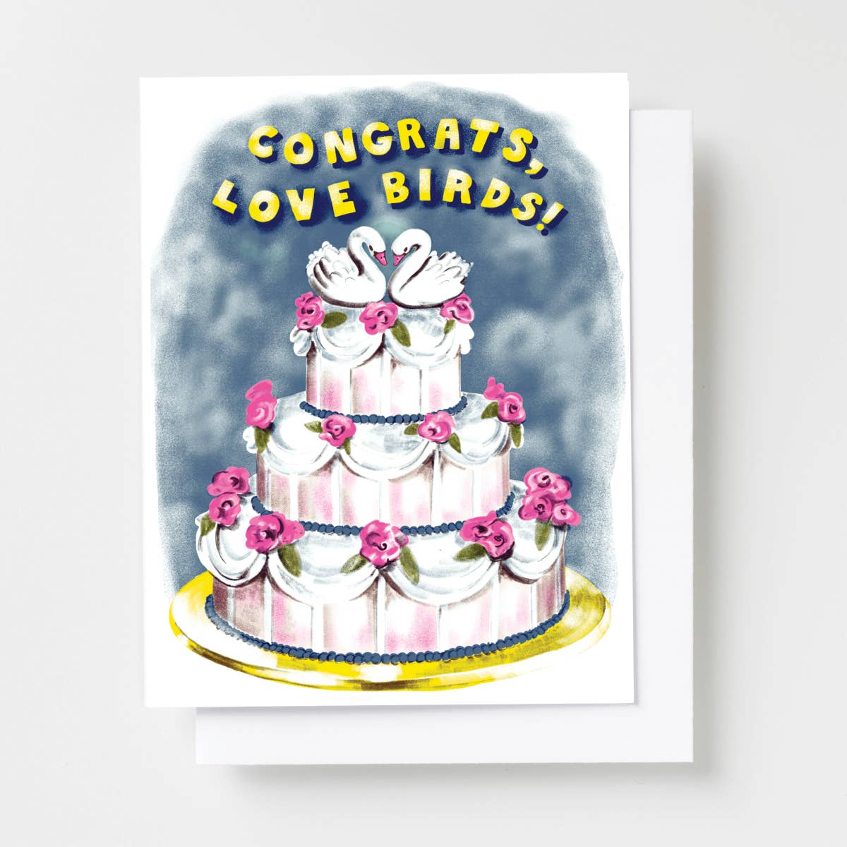 Congrats Love Birds Wedding Card