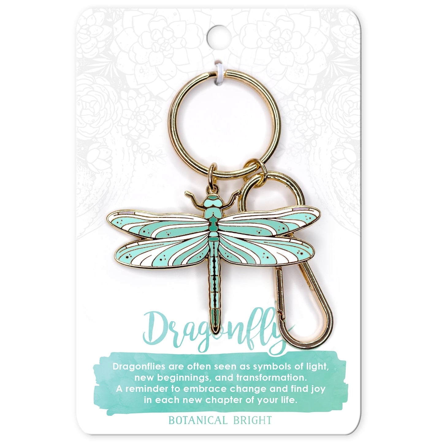 Dragonfly Enamel Keychain