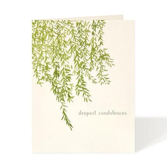 Weeping Willow Deepest Condolences Card