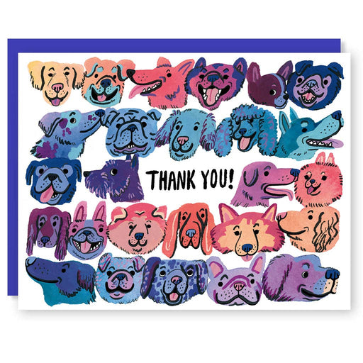 Colorful Dogs Thank You Card