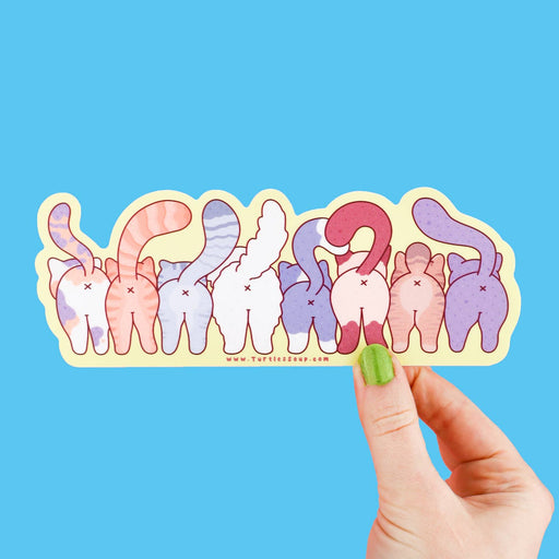 Cat Butts Long Decal Sticker