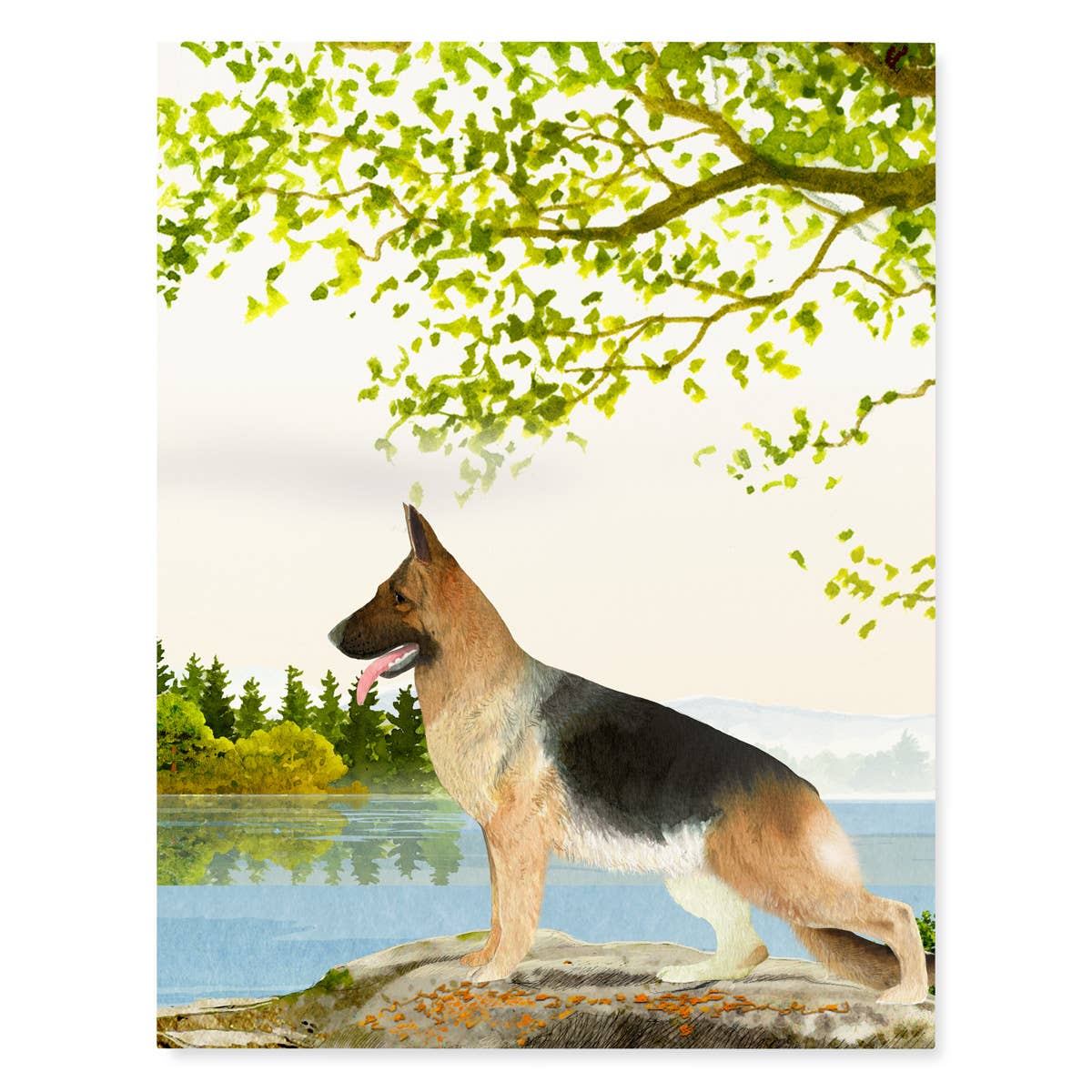 German Shepherd Dog Blank Card