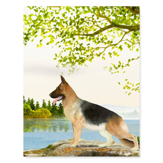 German Shepherd Dog Blank Card