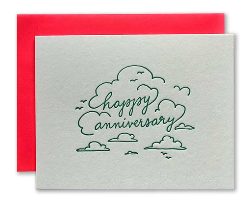 Happy Anniversary Skyline Clouds Card