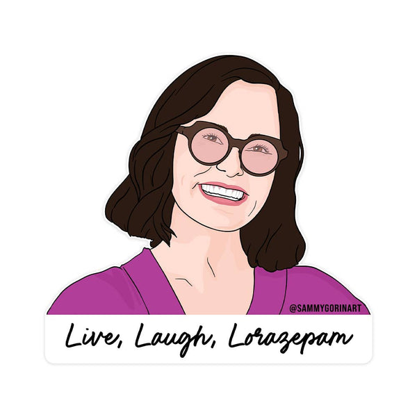 Live, Laugh, Lorazepam White Lotus Vinyl Sticker
