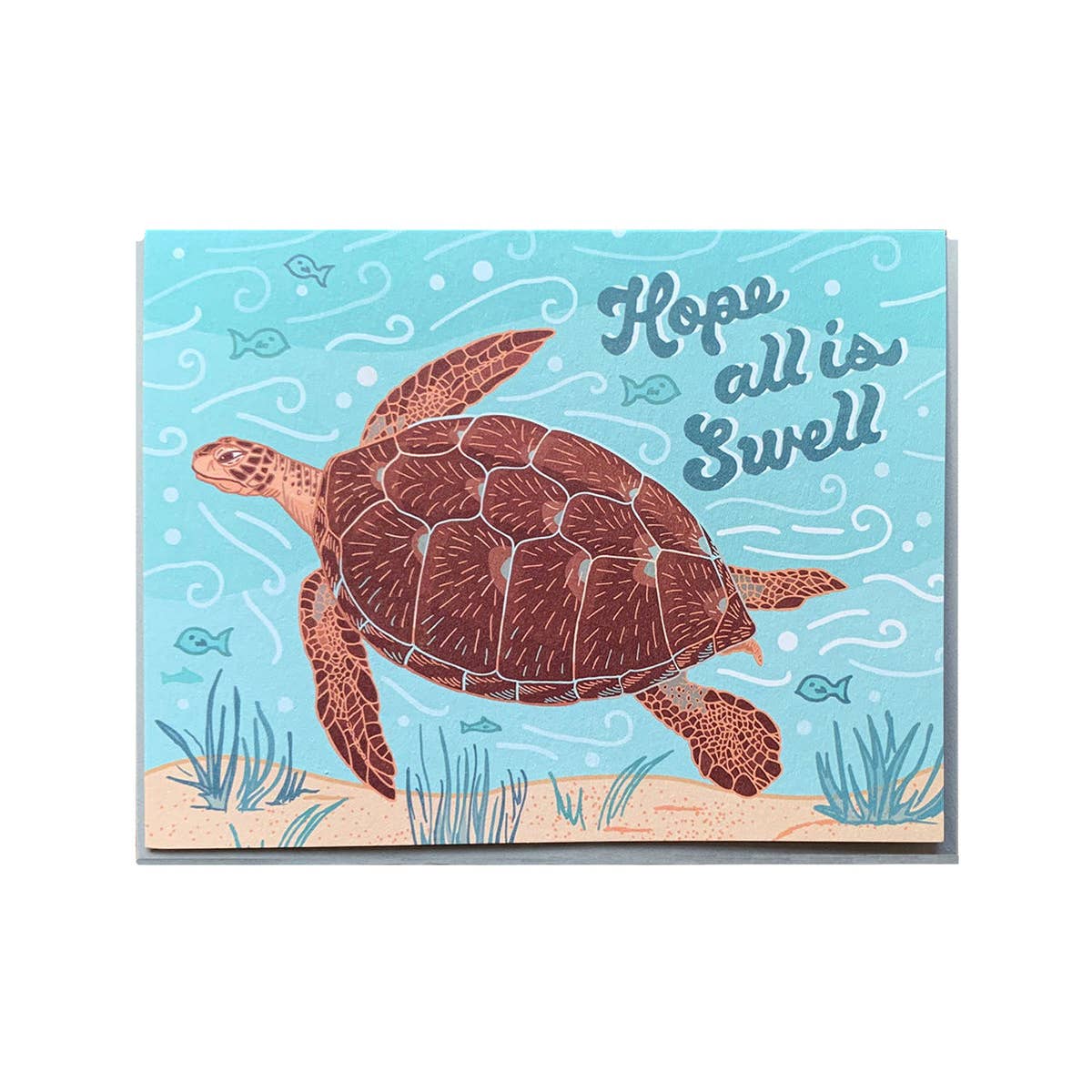 Hope All Is Swell Turtle Card