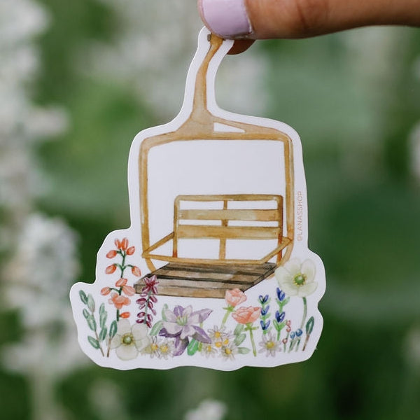 Wildflower Ski Chairlift Sticker