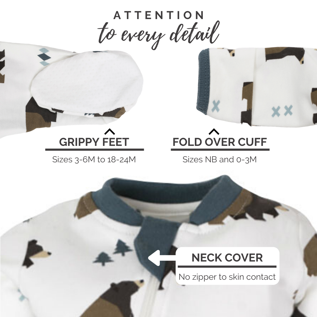 Little Grizzle Bear Baby Bodysuit