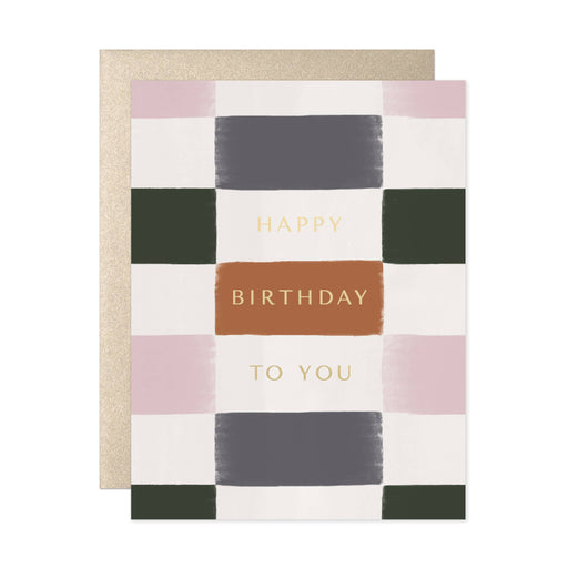 Checkered Happy Birthday to You Card