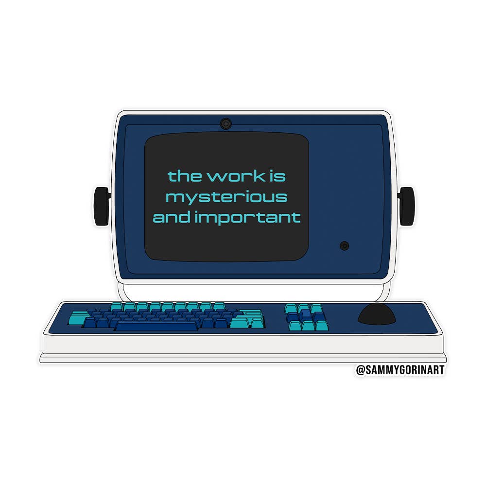 Severance Work is Mysterious Important Computer Vinyl Sticker