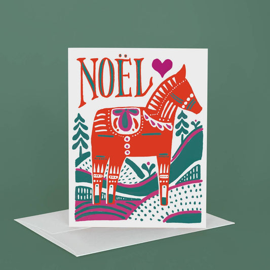 Scandinavian Dala Noel Card