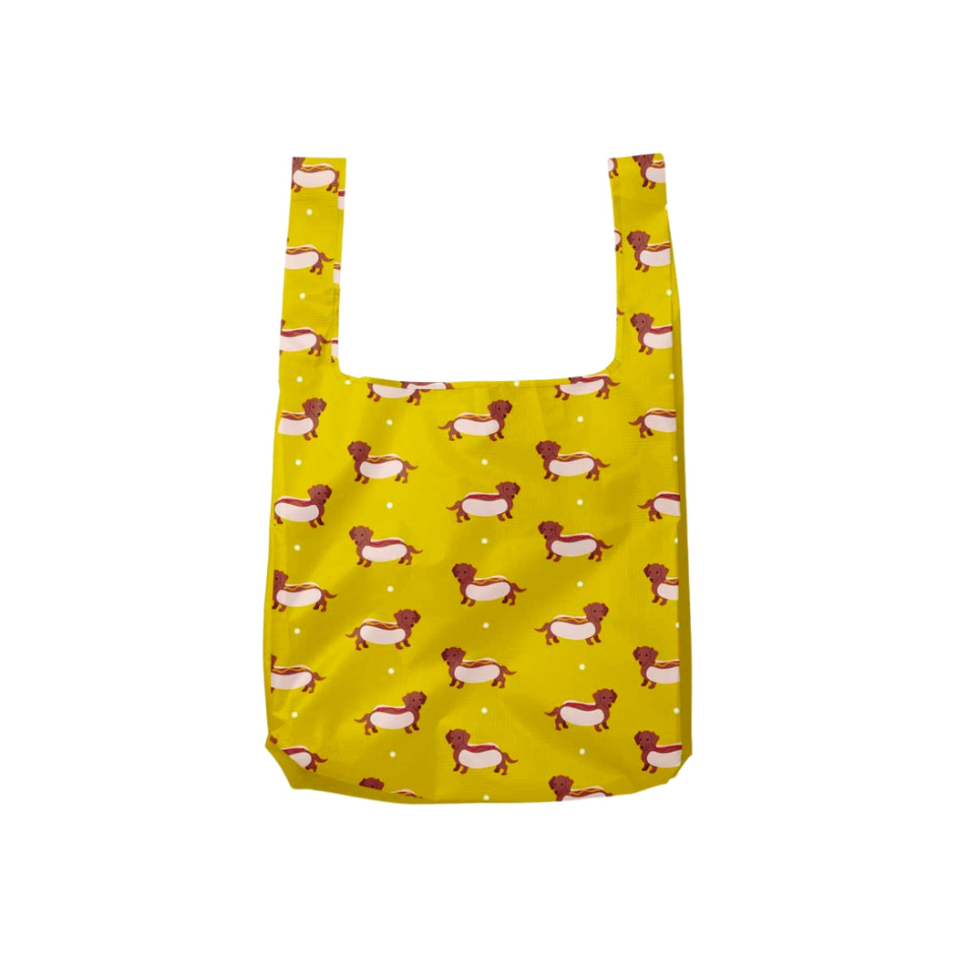 Weiner Dog Hotdog Foldable Reusable Bag