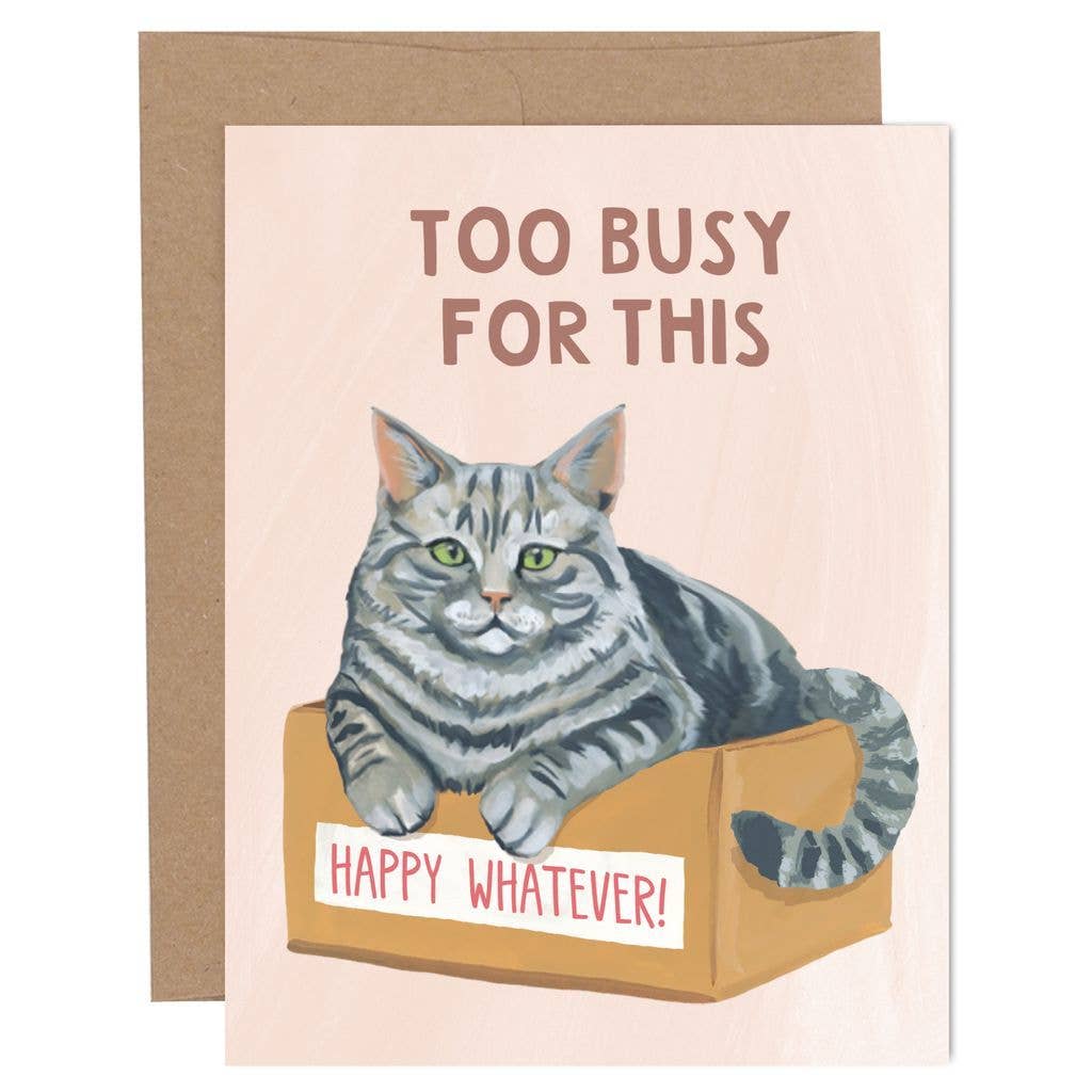 Happy Whatever Cat Birthday Card