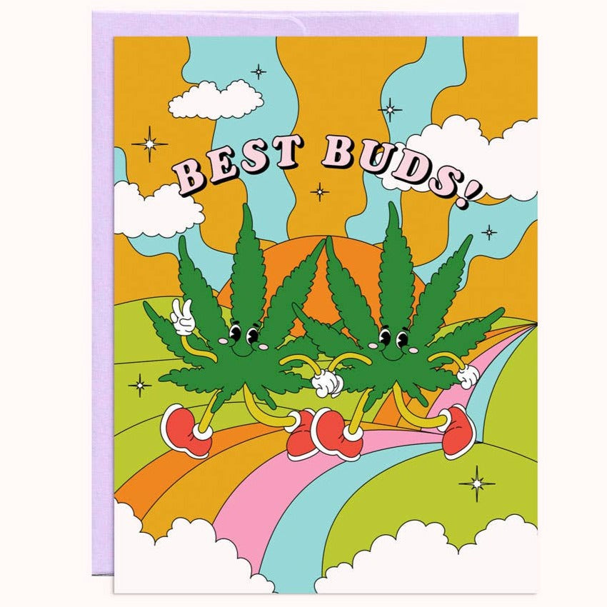 Best Buds Pot Leaves Card