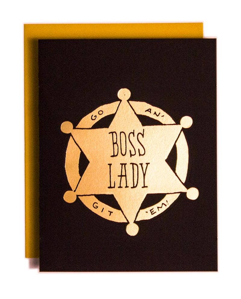Boss Lady Star Badge Card