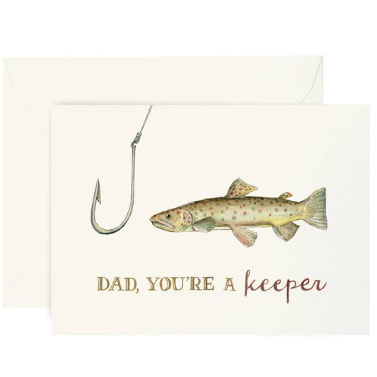 Dad Youre a Keeper Fish Card