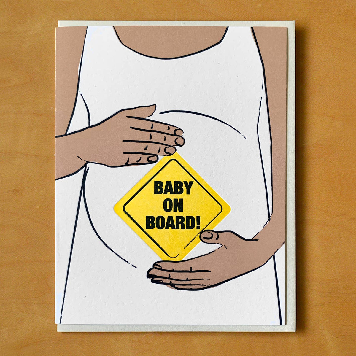 Baby On Board Bump Card