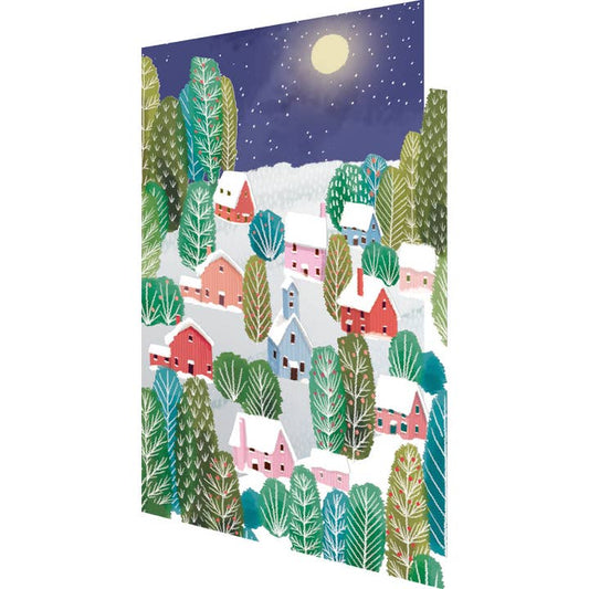 Snowy Village Lasercut Card