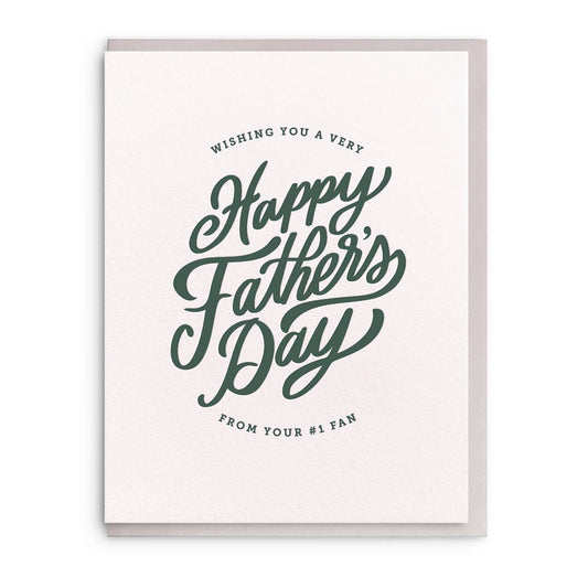 #1 Fan Fathers Day Card