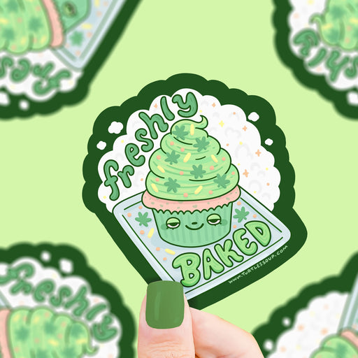 Freshly Baked Marijuana Cupcake Edible Vinyl Sticker