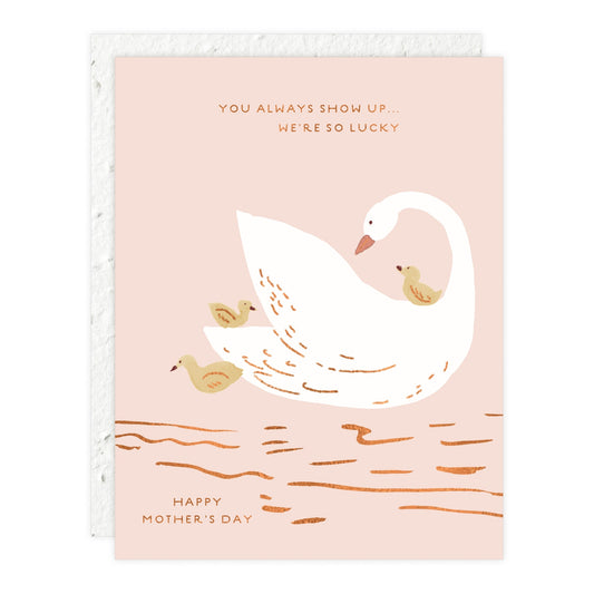 Lucky Swan Mothers Day Card