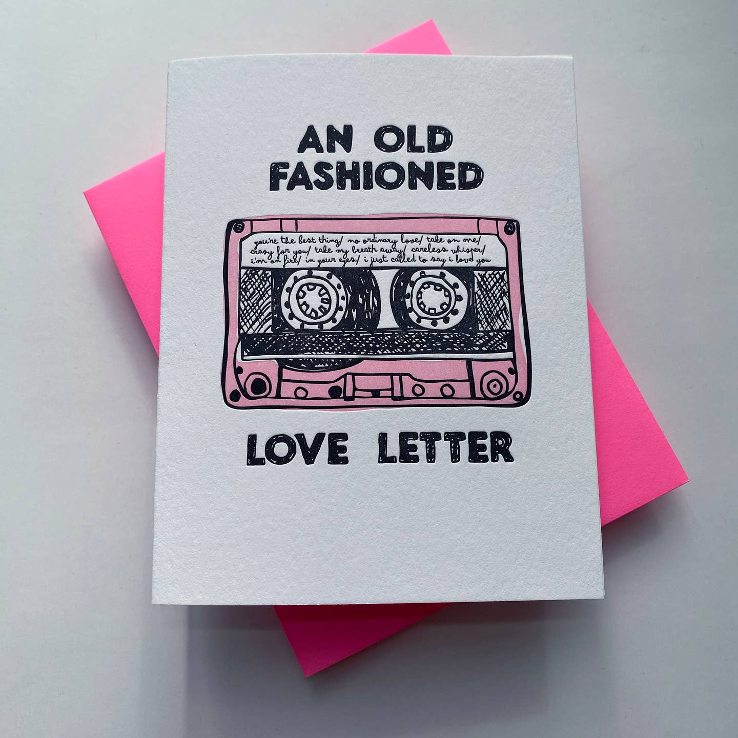 Old Fashioned Love Letter Cassette Card