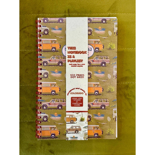 Camping Trucks Dot Grid Notebook