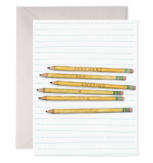 Teachers are Amazing Pencils Thank You Card