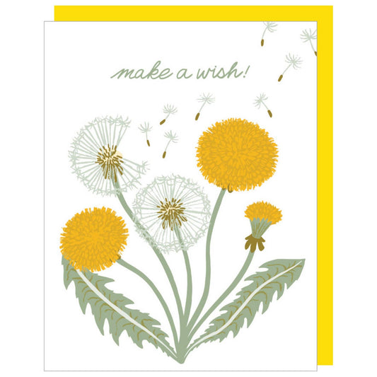 Dandelion Make a Wish Birthday Card