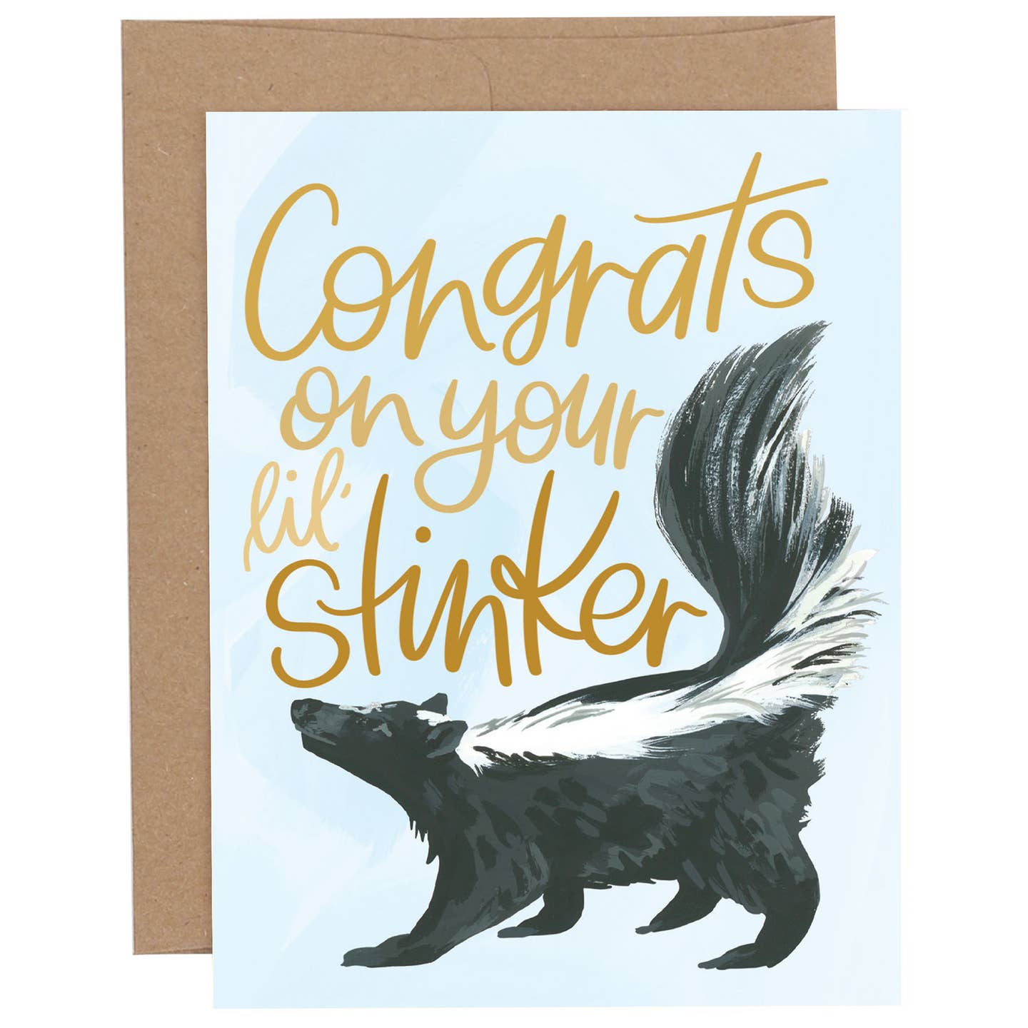 Congrats on Your Little Stinker Baby Skunk Card