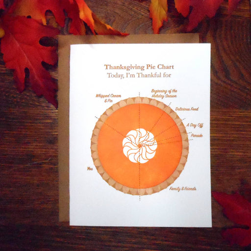 Thanksgiving Pumpkin Pie Chart Card