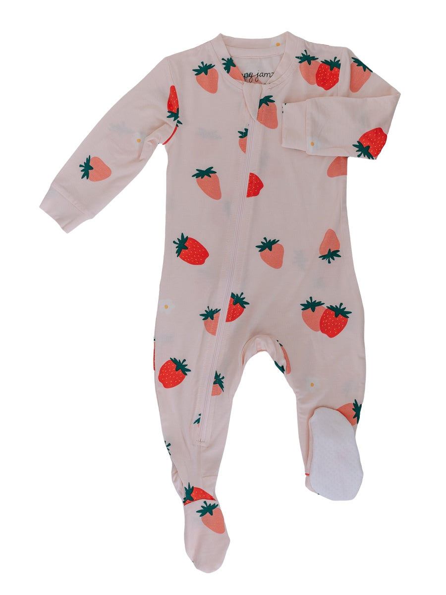 Strawberry Social Baby Footie