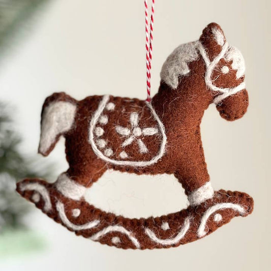 Gingerbread Rocking Horse Ornament