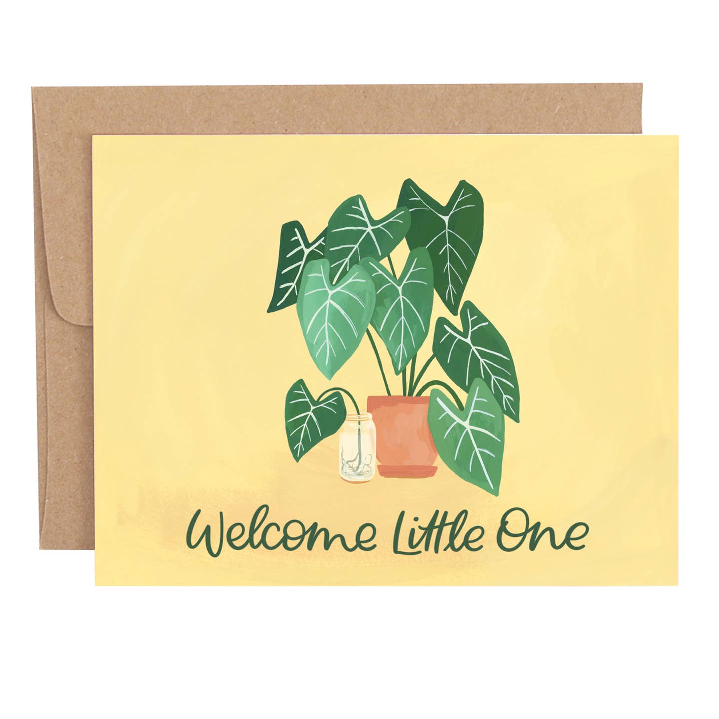 Welcome Little One House Plant Card