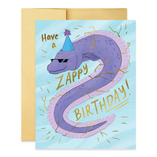 Zappy Birthday Eel Card