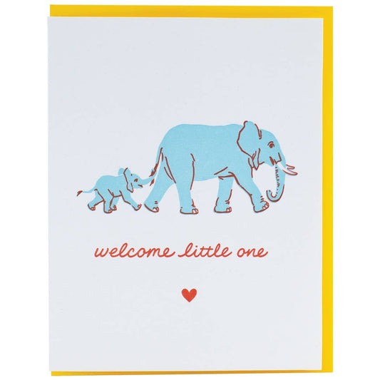Elephant Welcome Little One Baby Card