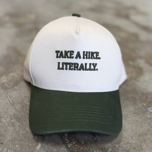 Take A Hike Literally Embroidered Trucker