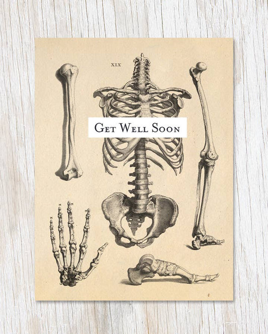 Skeleton Get Well Card