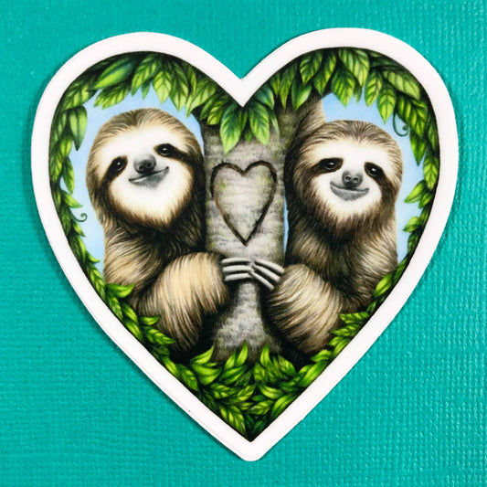 Sloth Heart Sticker