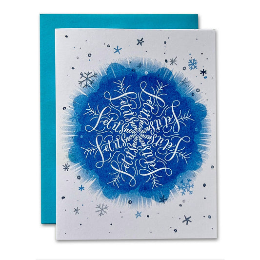 Let It Snow Snowflake Card