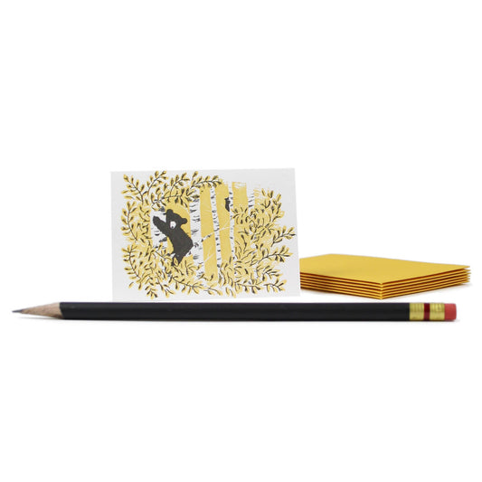 Black Bear Mini Blank Cards