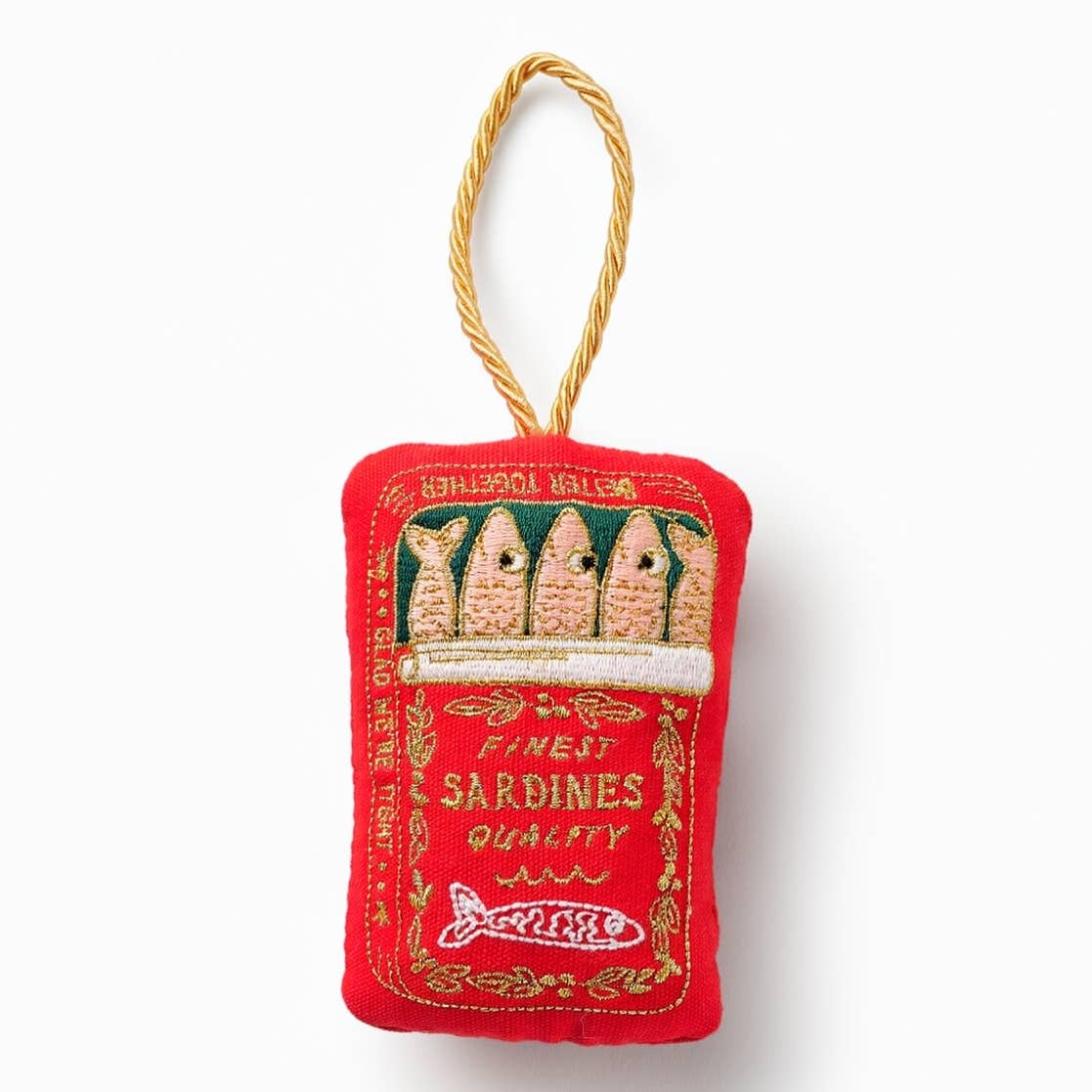 Sardines Embroidered Ornament